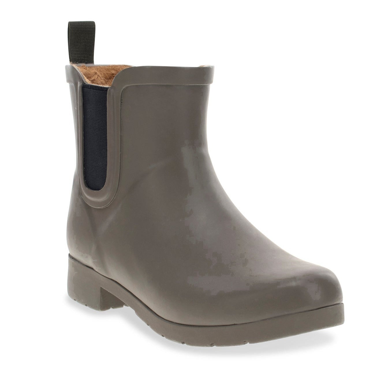 Delridge Faux Fur Chelsea Rain Boot - Olive