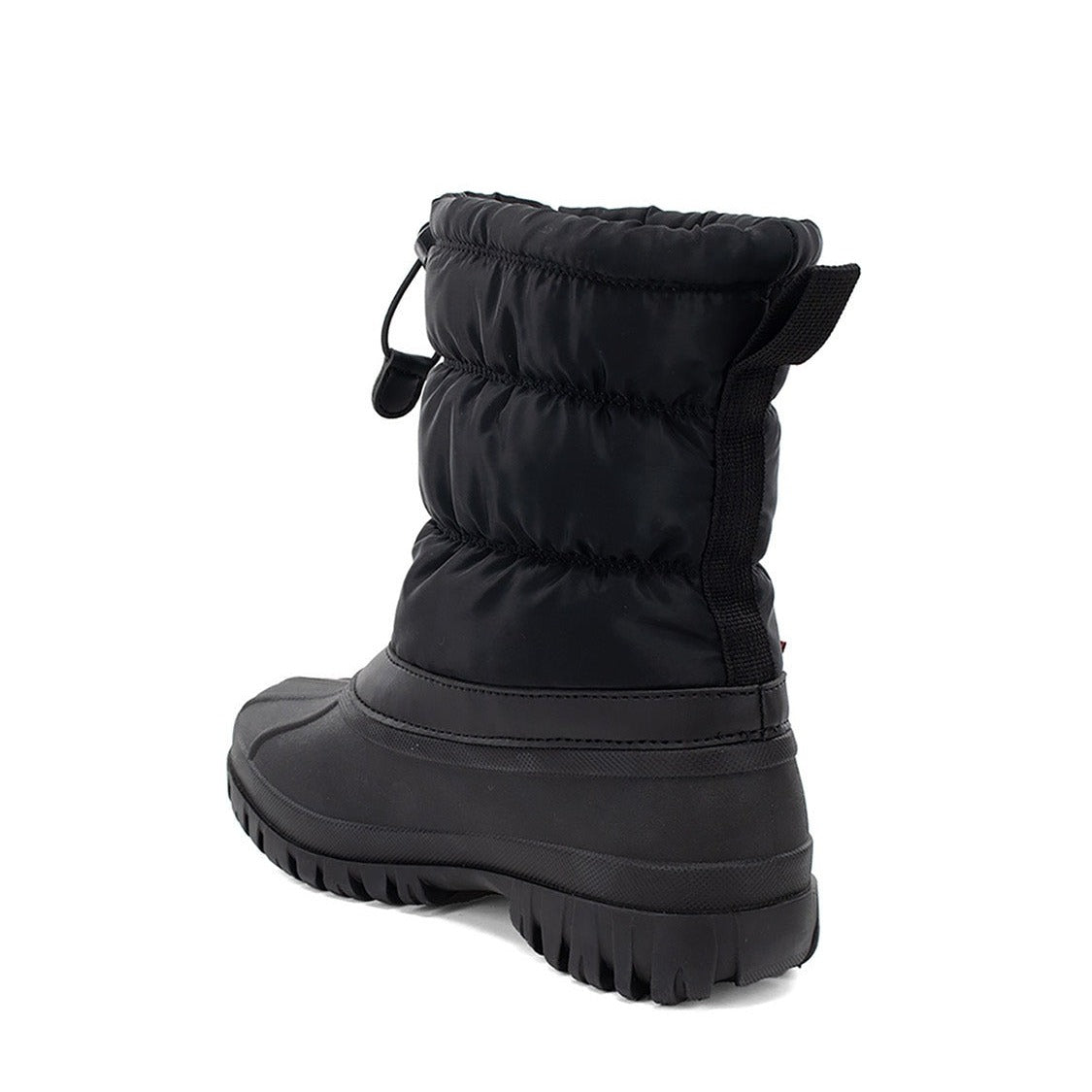 Nylon Puffer Mid Cold Weather Boot - Black
