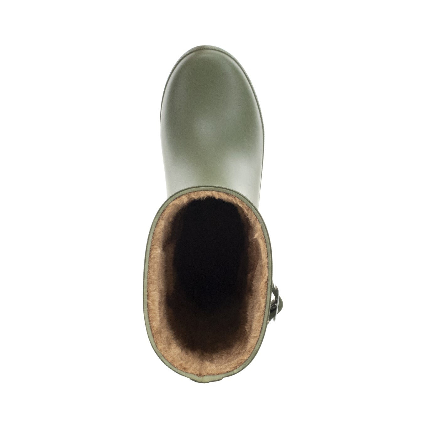 Delridge Faux Fur Mid Rain Boot - Green