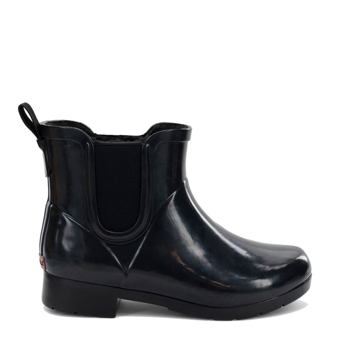 Delridge Faux Fur Chelsea Rain Boot - Black