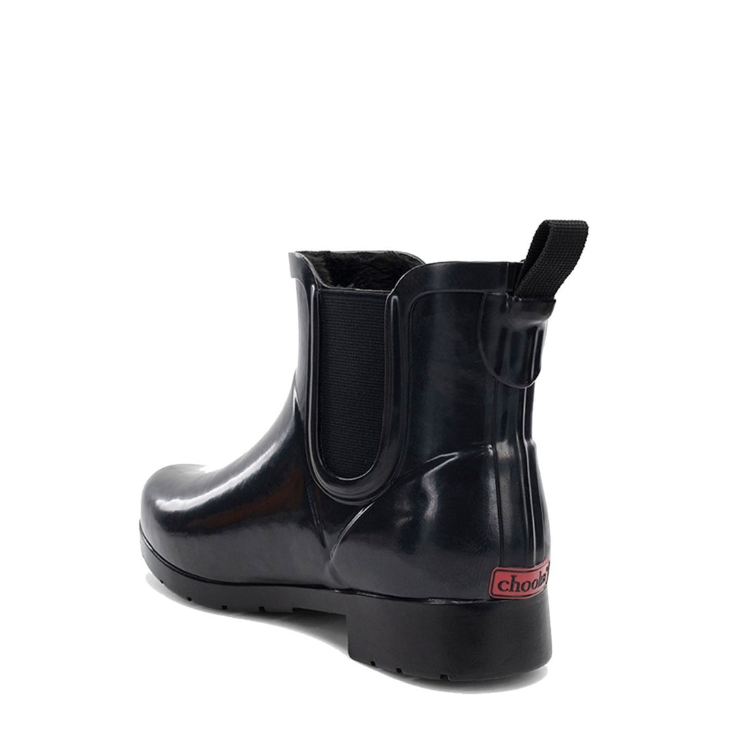 Delridge Faux Fur Chelsea Rain Boot - Black
