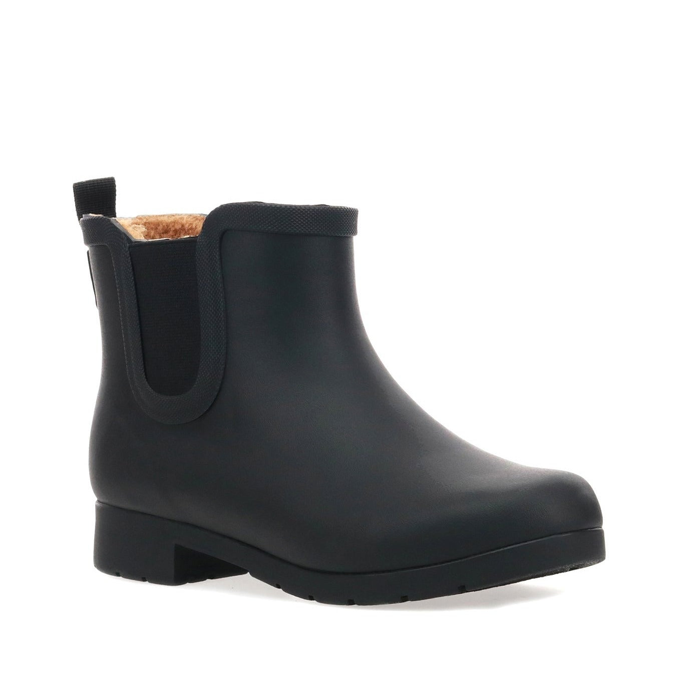 Delridge Faux Fur Chelsea Rain Boot - Black