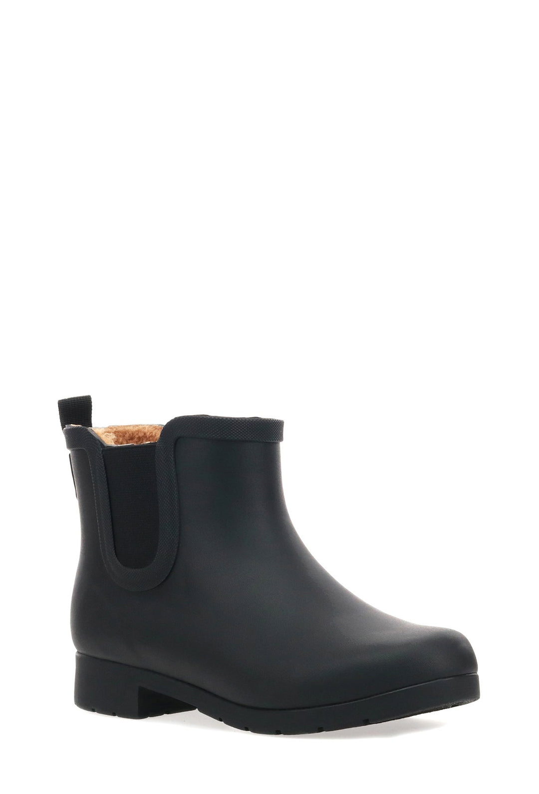 Delridge Faux Fur Chelsea Rain Boot - Black
