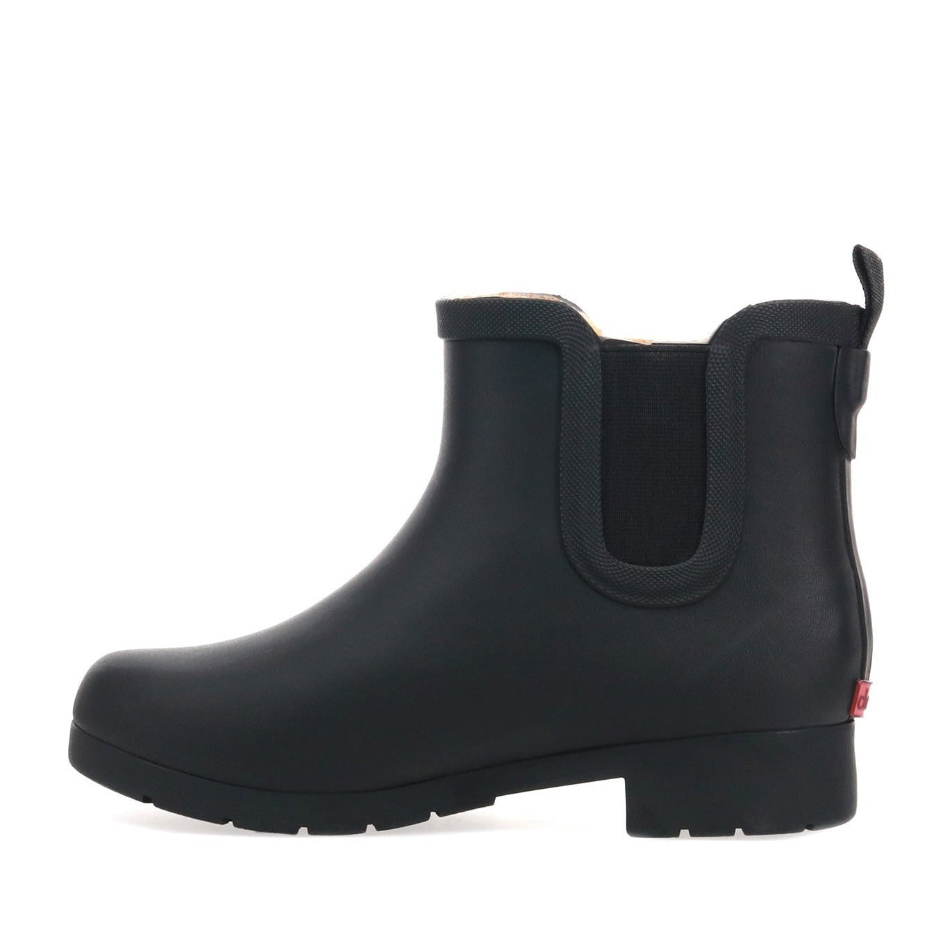 Delridge Faux Fur Chelsea Rain Boot - Black