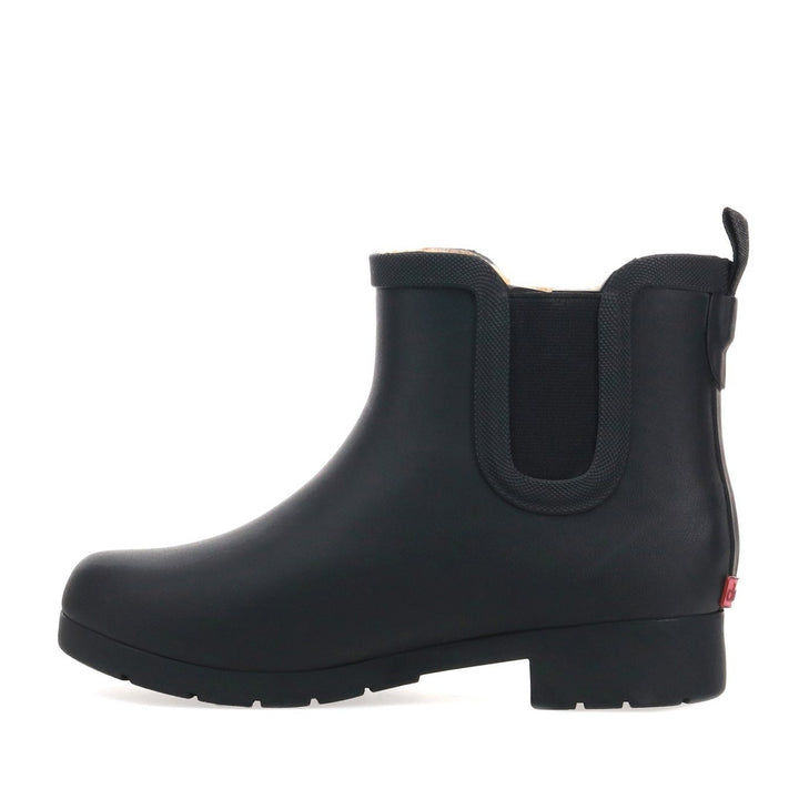 Delridge Faux Fur Chelsea Rain Boot - Black
