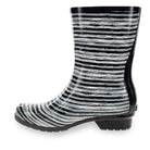 Gloss Drybrush Mid Rain Boot - Black