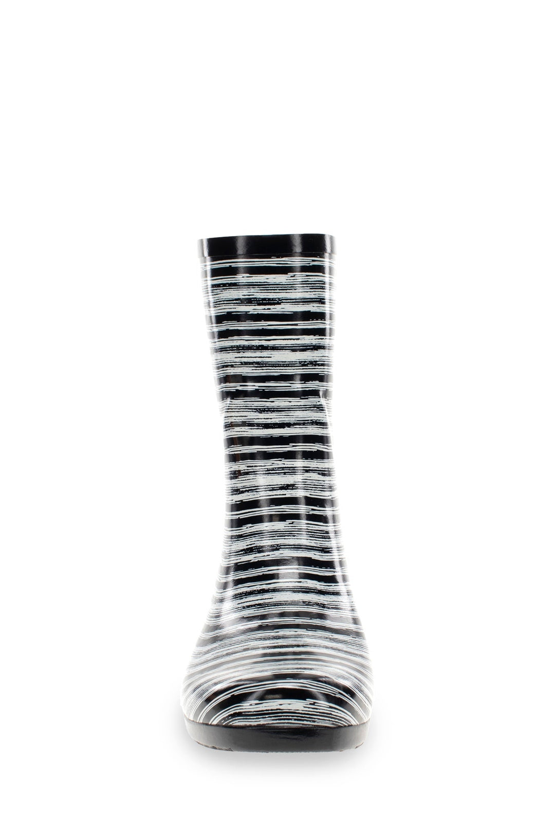 Gloss Drybrush Mid Rain Boot - Black