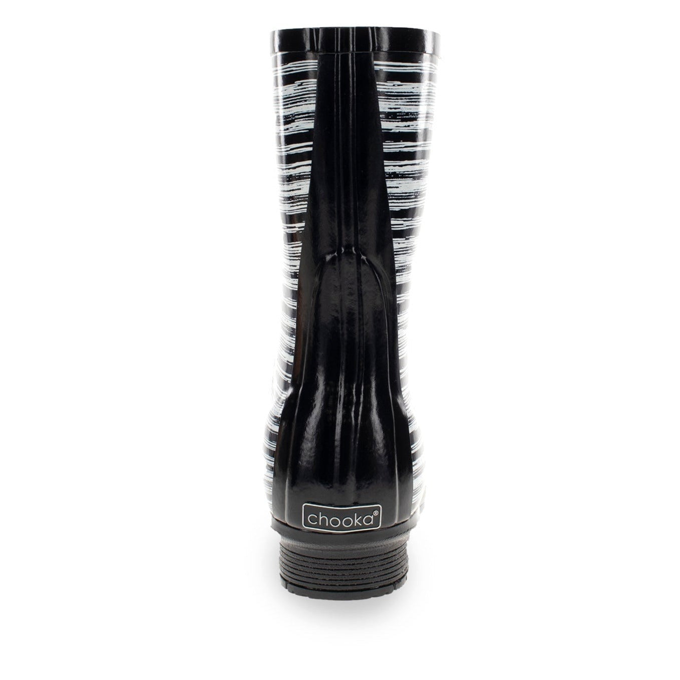 Gloss Drybrush Mid Rain Boot - Black