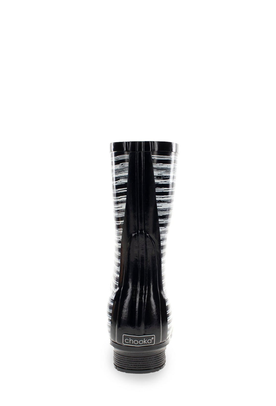 Gloss Drybrush Mid Rain Boot - Black