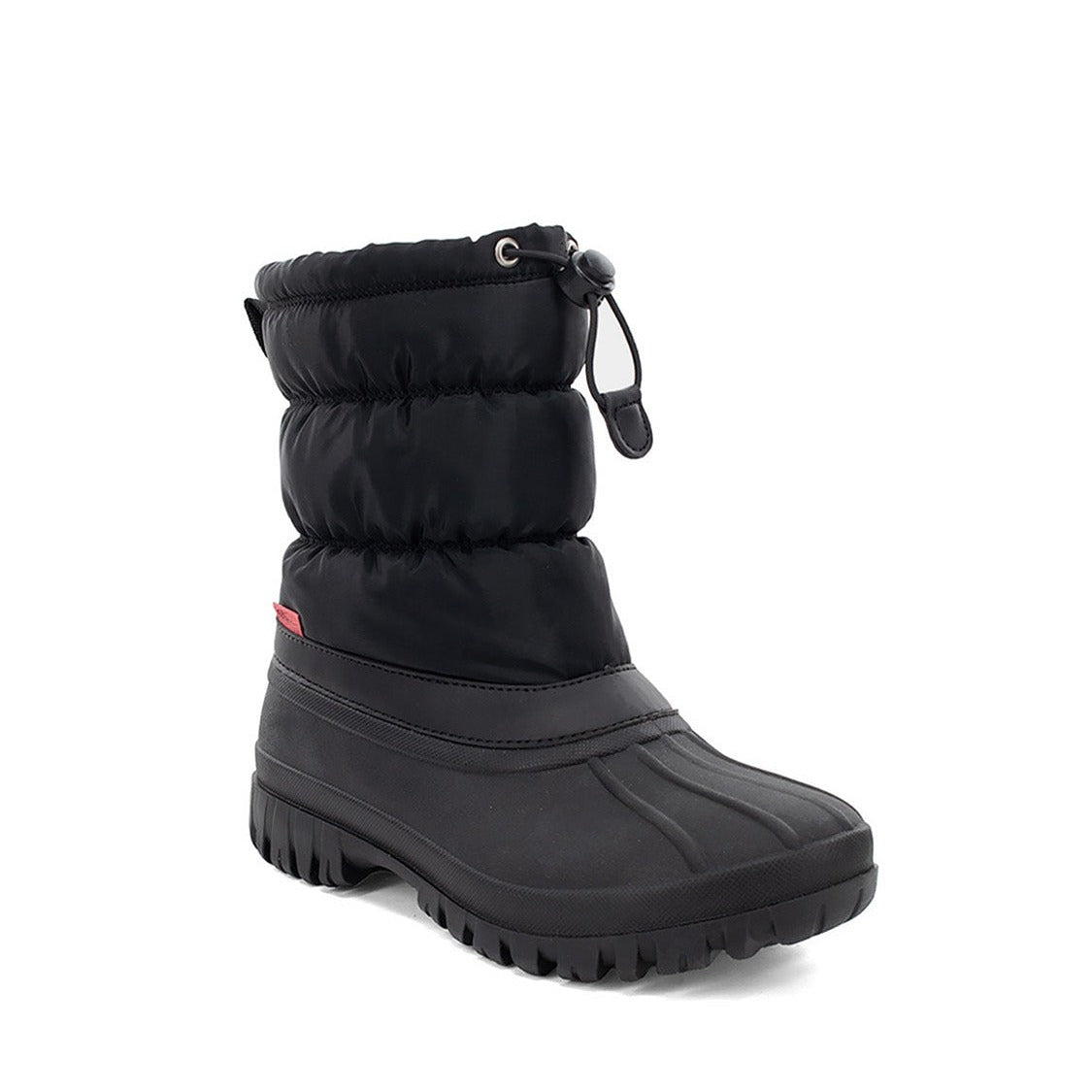 Nylon Puffer Mid Cold Weather Boot - Black