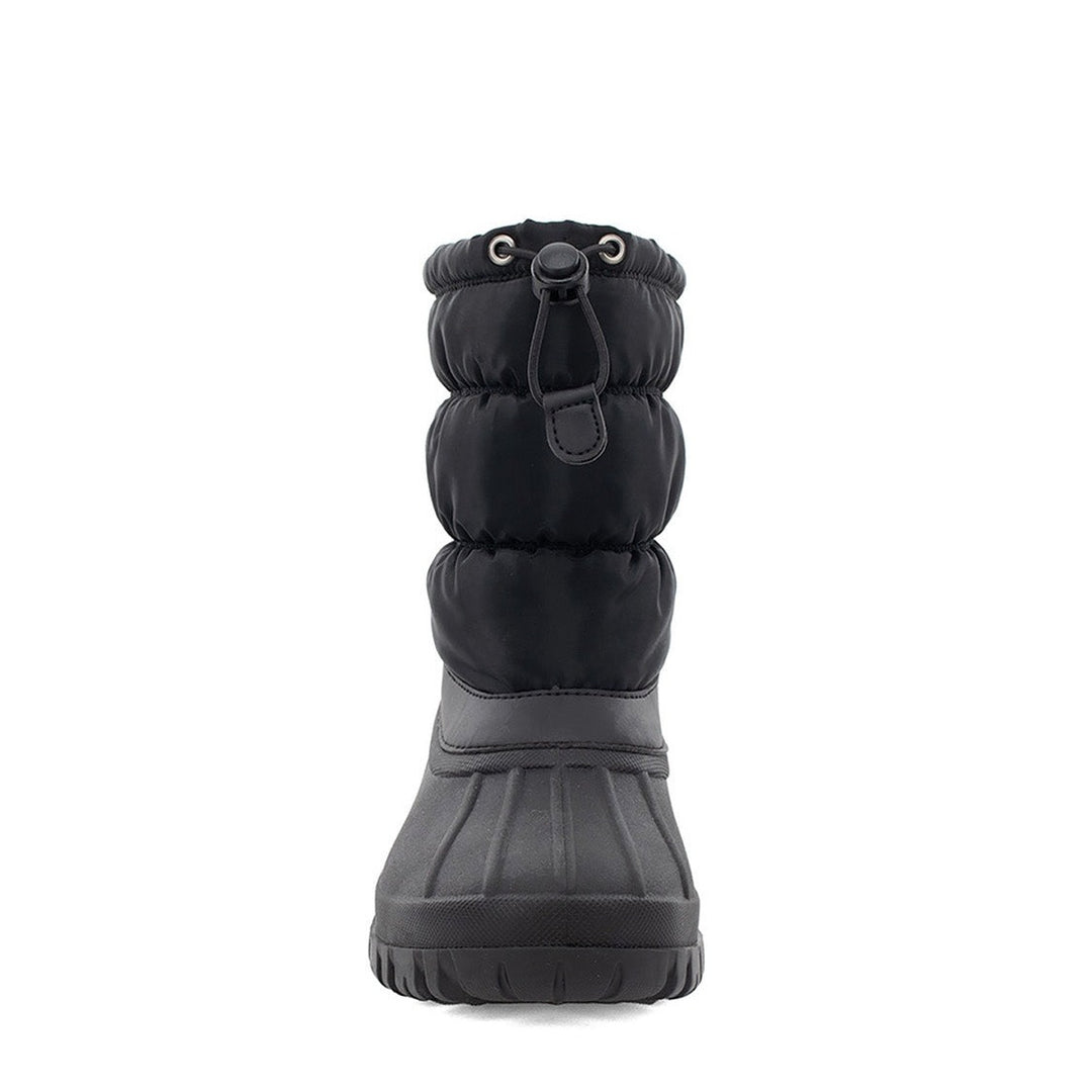Nylon Puffer Mid Cold Weather Boot - Black