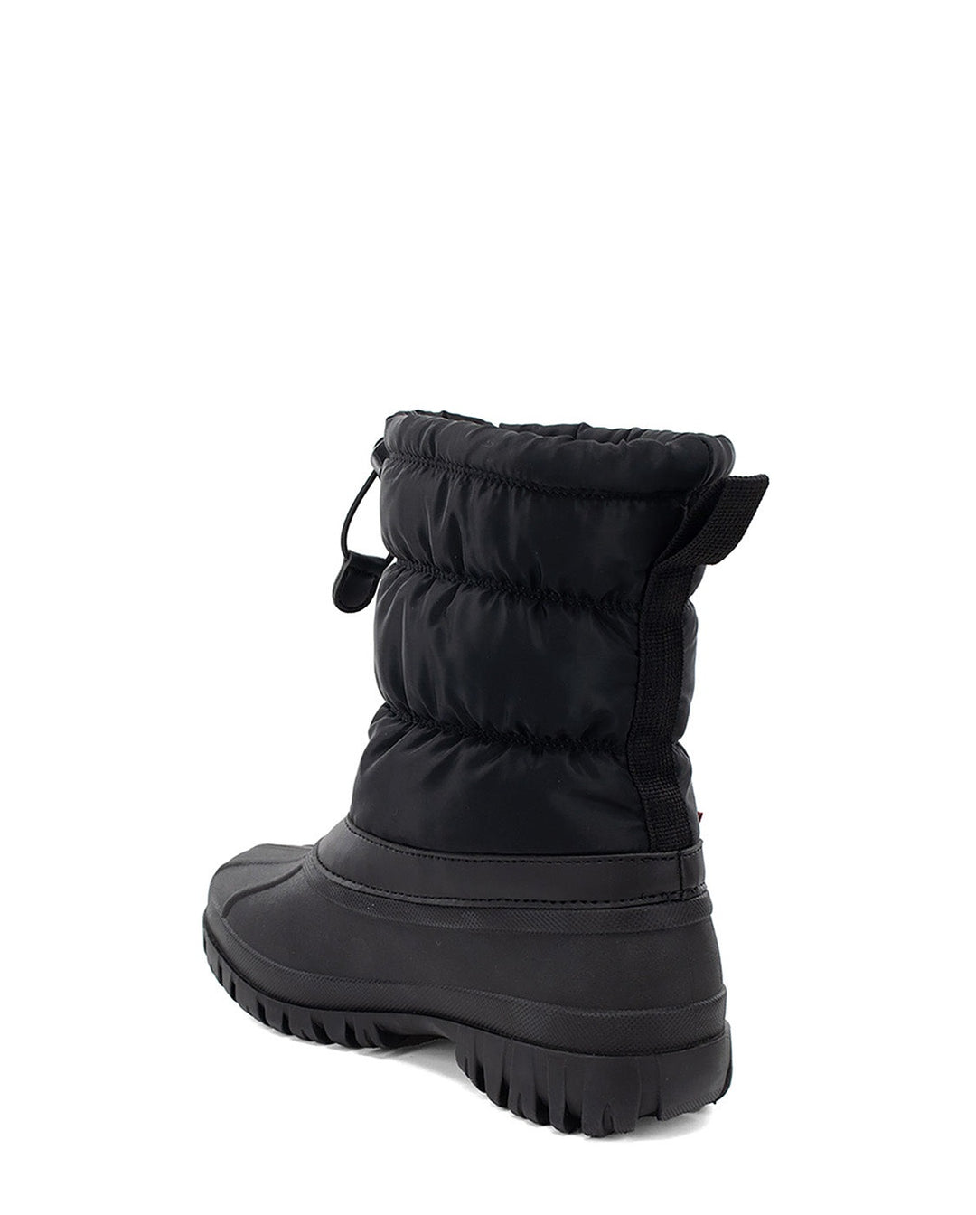 Nylon Puffer Mid Cold Weather Boot - Black
