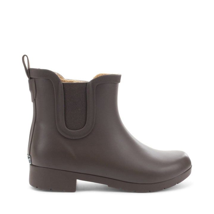 Delridge Faux Fur Chelsea Rain Boot - Brown