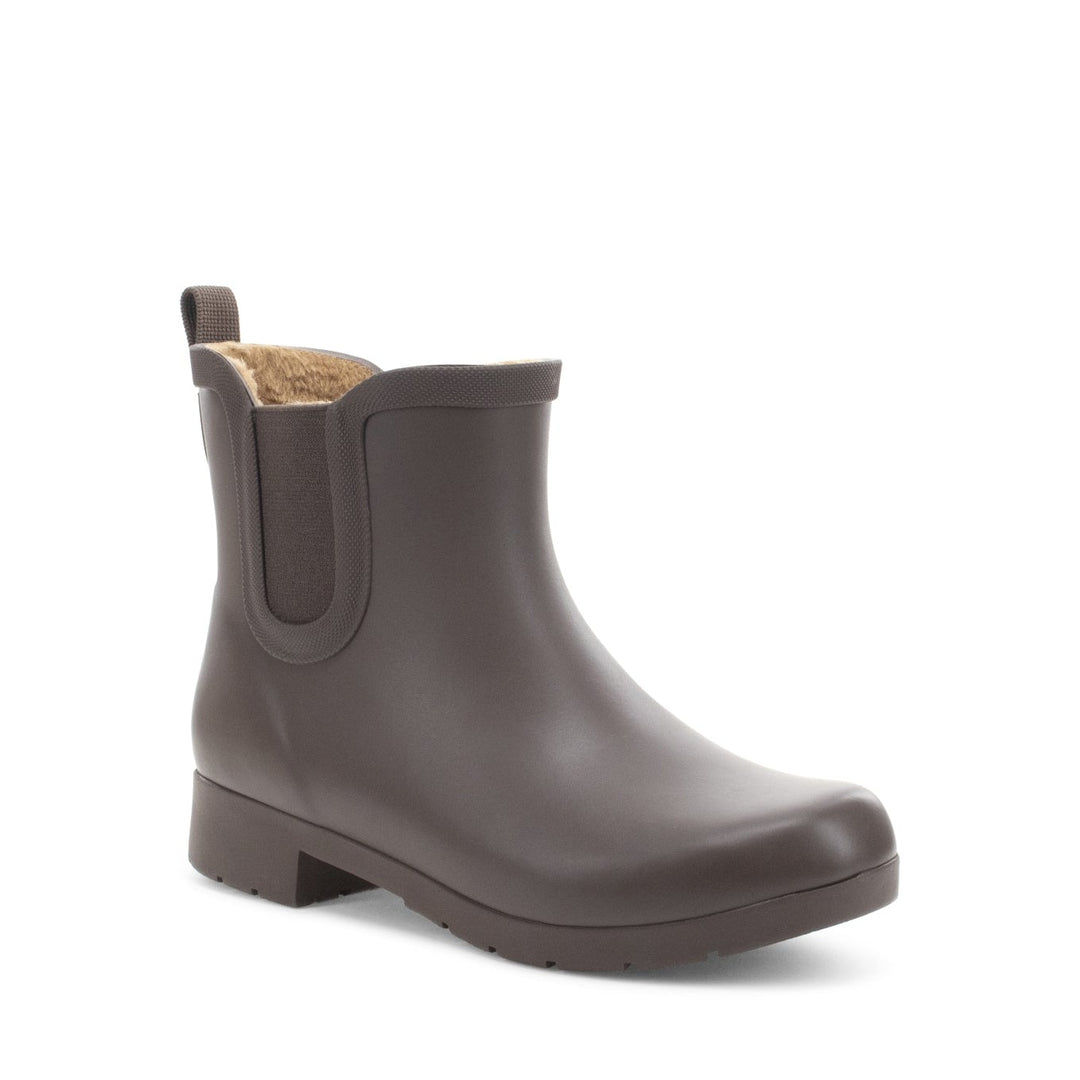 Delridge Faux Fur Chelsea Rain Boot - Brown