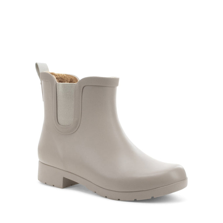 Delridge Faux Fur Chelsea Rain Boot - Taupe