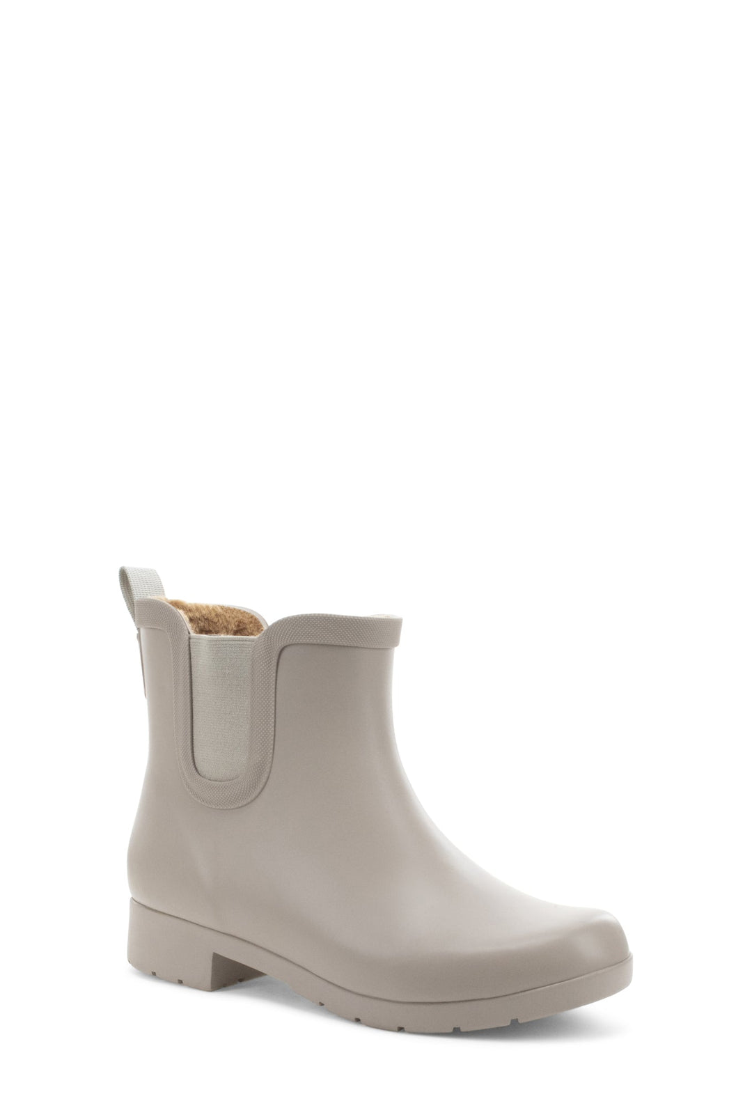 Delridge Faux Fur Chelsea Rain Boot - Taupe