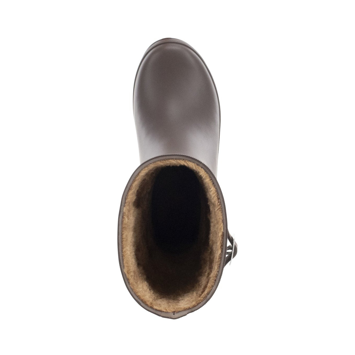 Delridge Faux Fur Mid Rain Boot - Brown
