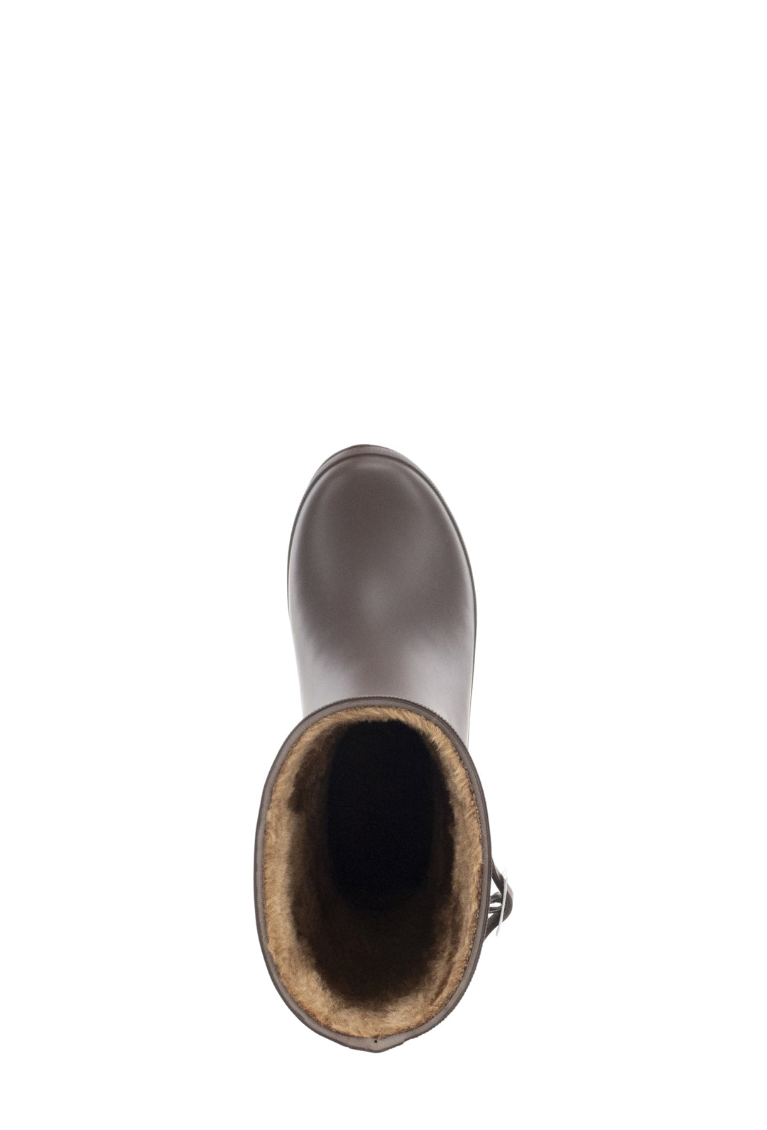 Delridge Faux Fur Mid Rain Boot - Brown