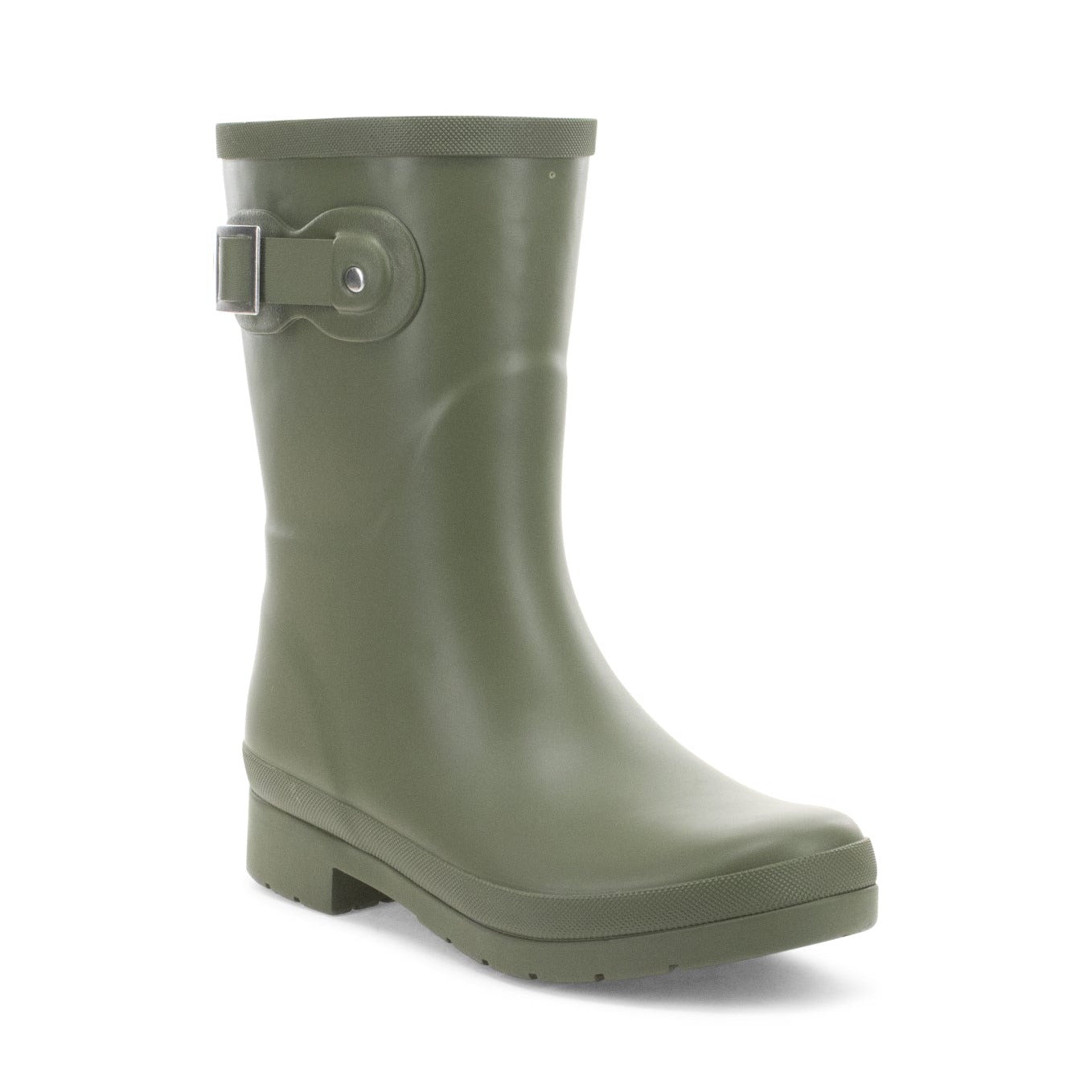 Delridge Faux Fur Mid Rain Boot - Green