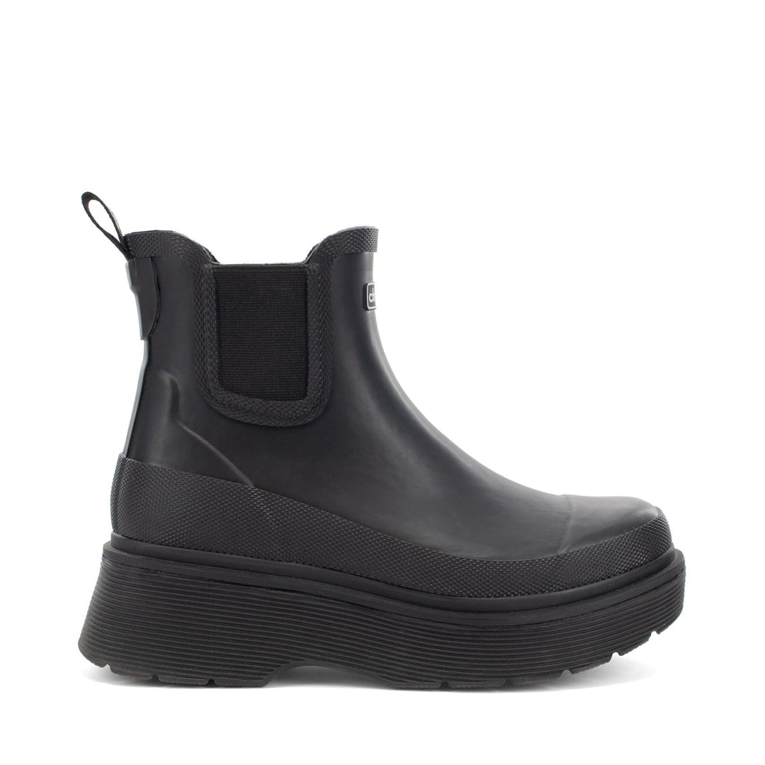 Upland Platform Chelsea Rain Boot - Black