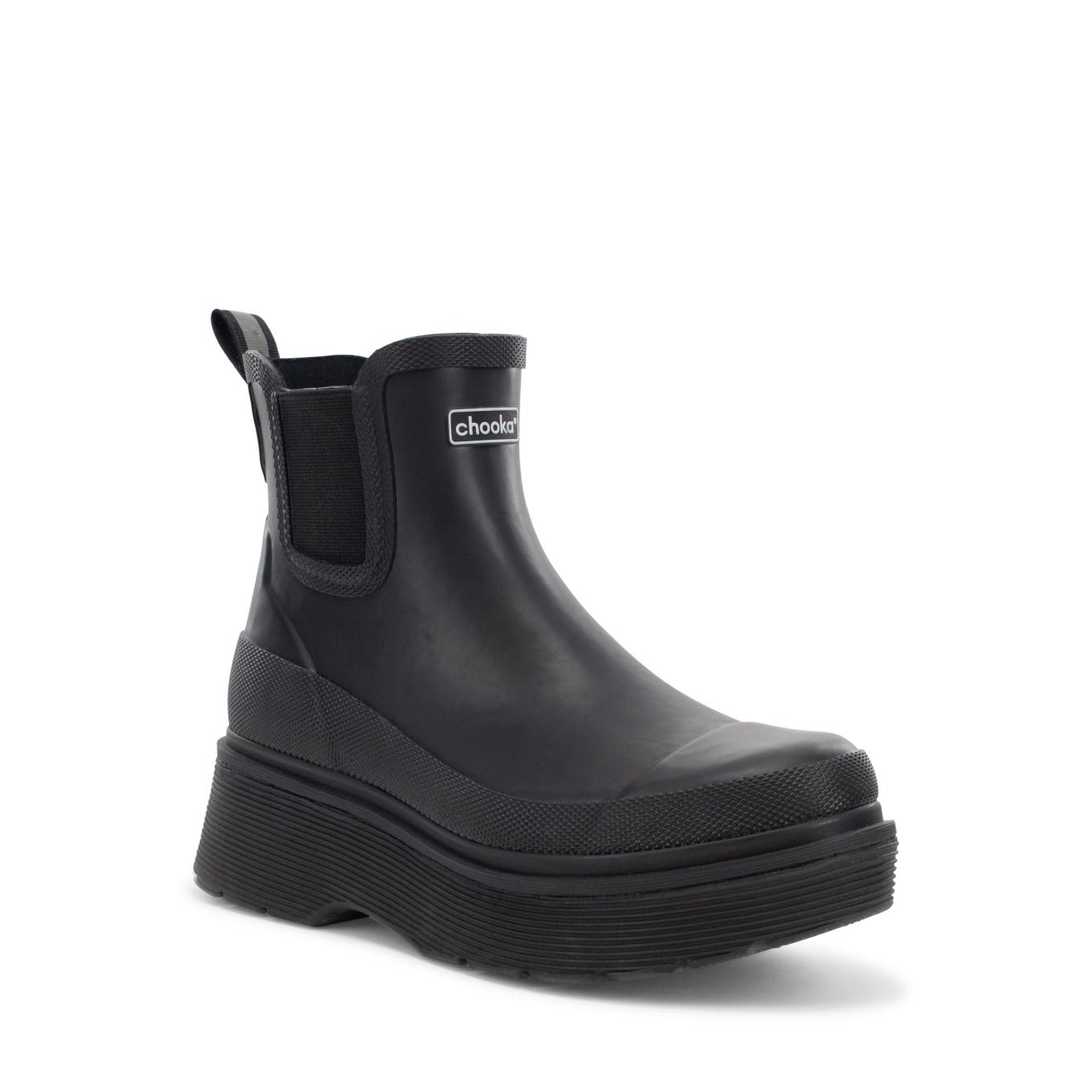 Upland Platform Chelsea Rain Boot - Black