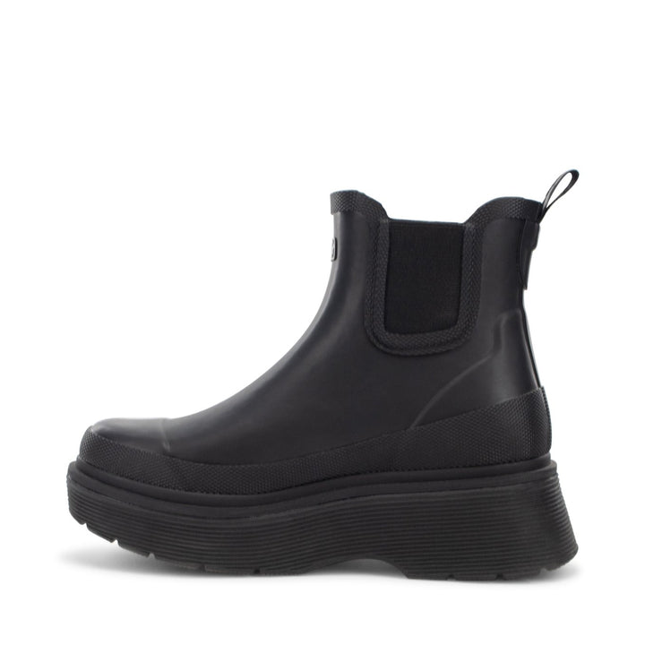 Upland Platform Chelsea Rain Boot - Black