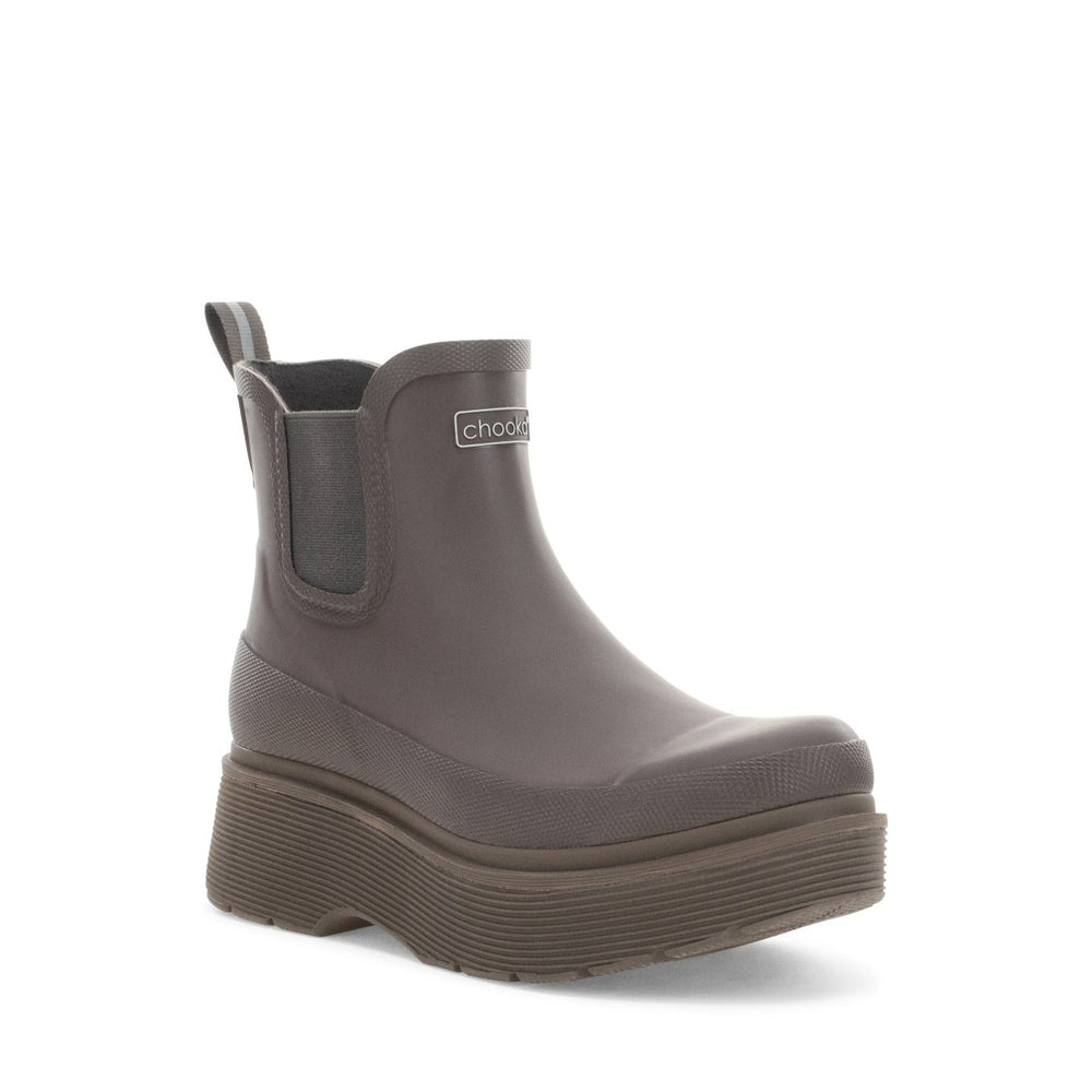 Upland Platform Chelsea Rain Boot - Brown