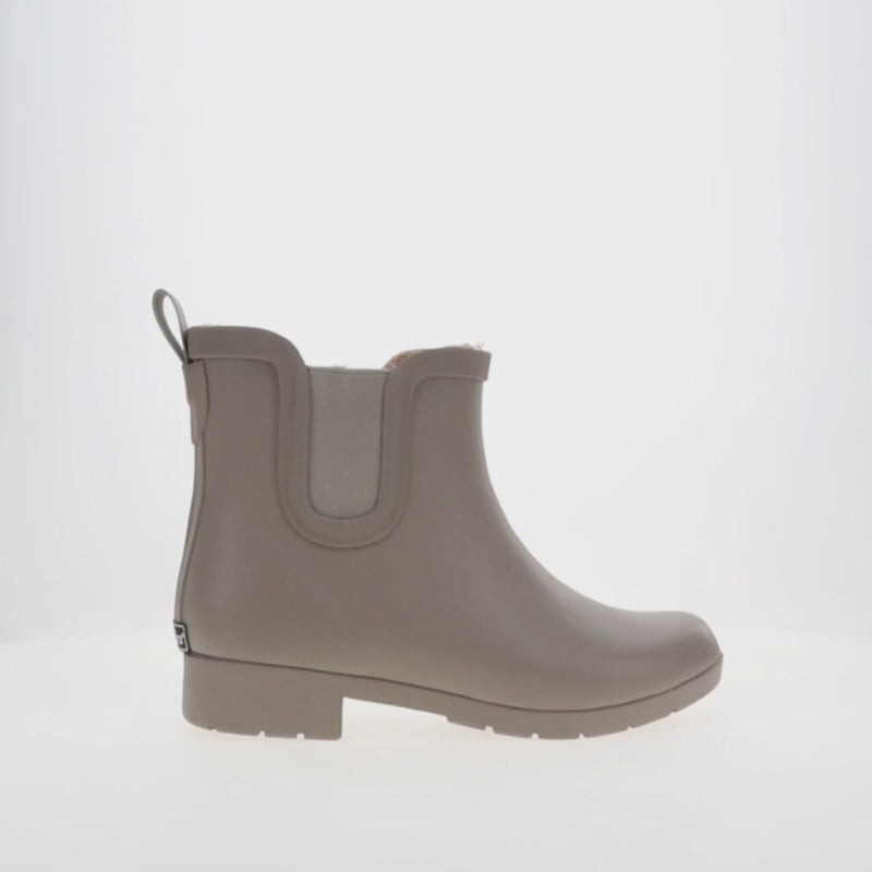 Women's Delridge Faux Fur Chelsea - Taupe - Rotating video of Product
