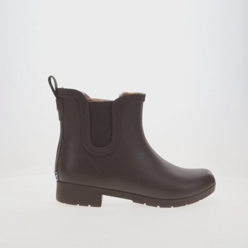 Women's Delridge Faux Fur Chelsea - Brown - Rotating video of Product