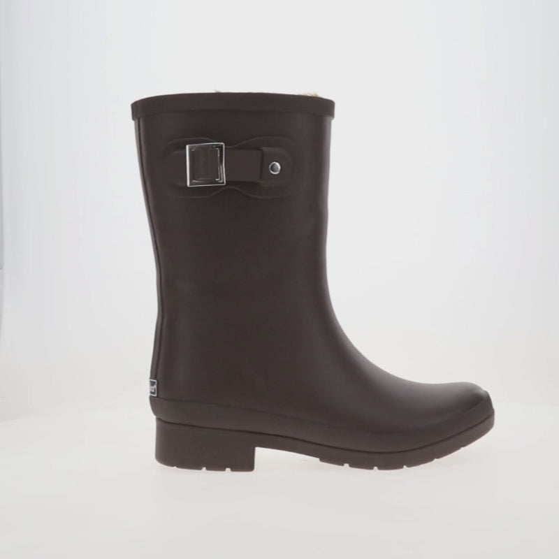 Women's Delridge Faux Fur Chelsea - Brown - Rotating video of Product