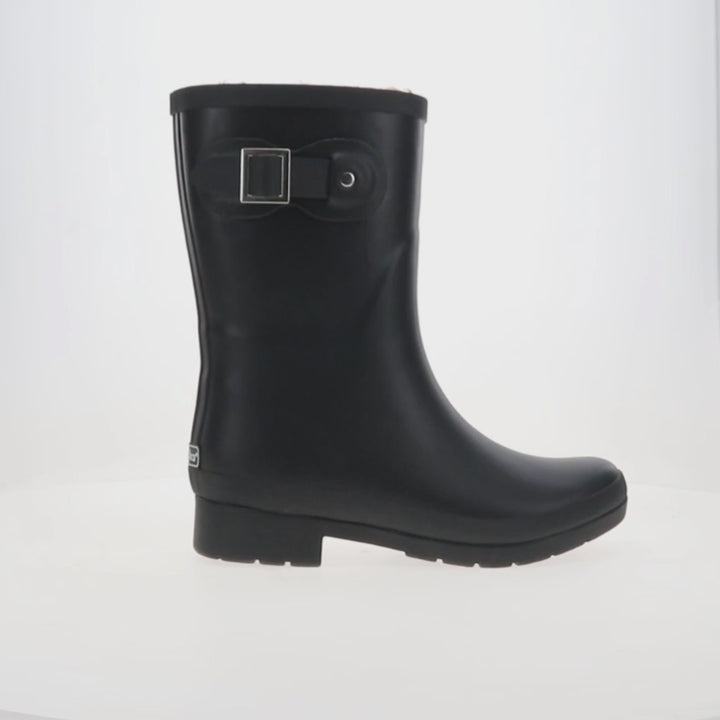 Women's Delridge Faux Fur Chelsea - Black - Rotating video of Product