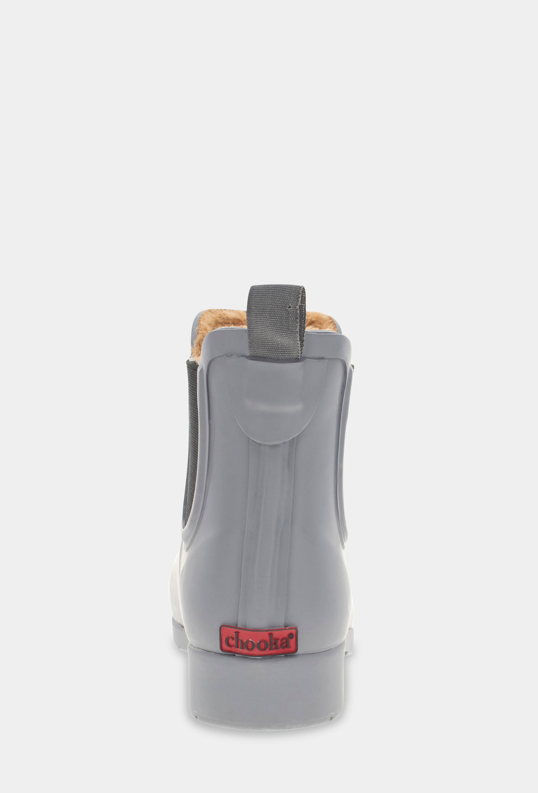 DELRIDGE FAUX FUR CHELSEA RAIN BOOT - GRAY