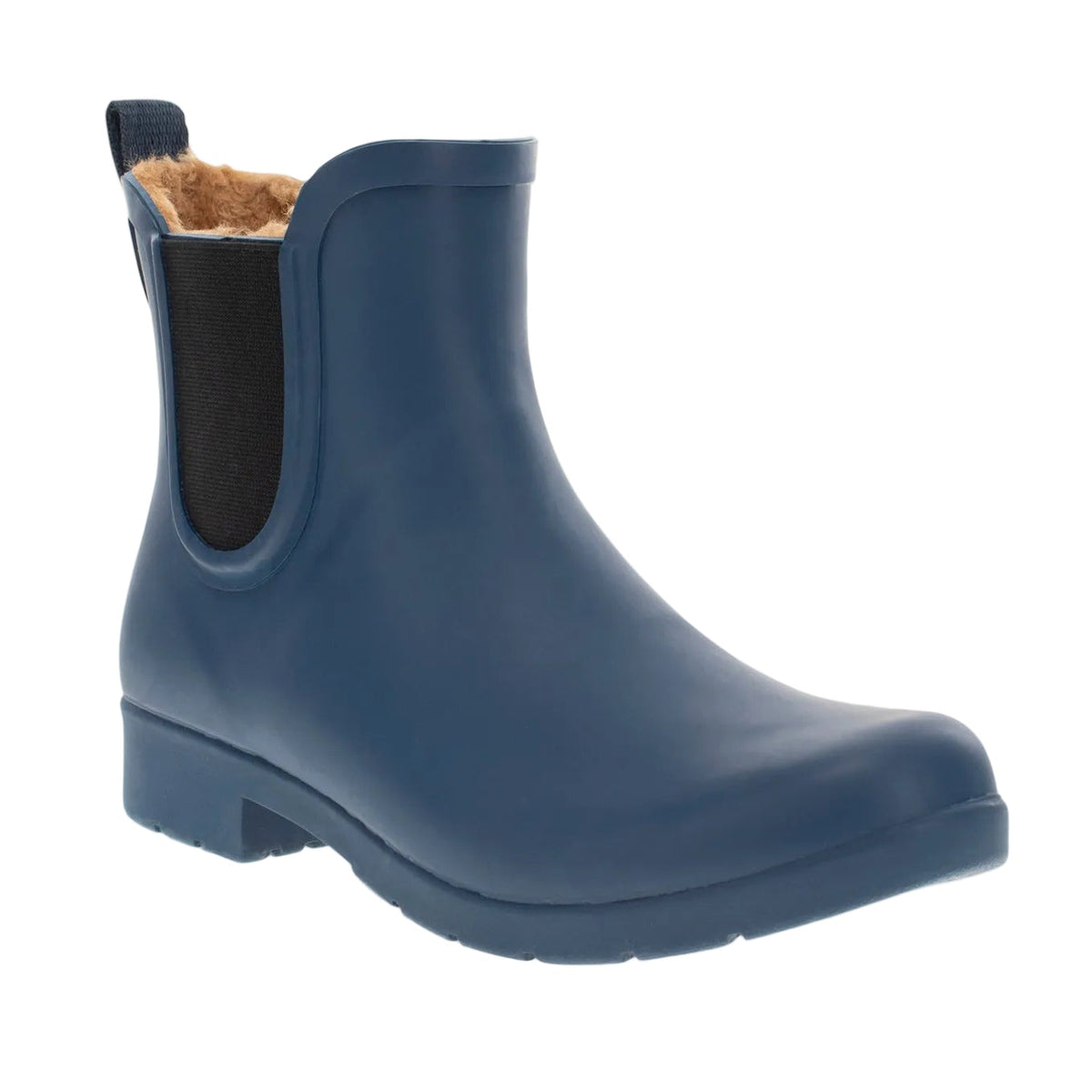 Delridge Faux Fur Chelsea Rain Boot - Navy