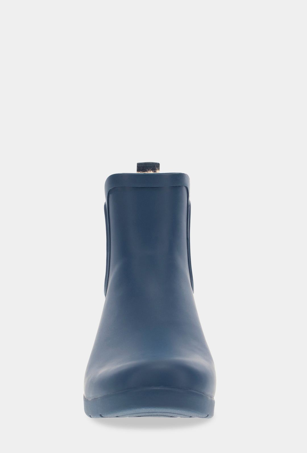 DELRIDGE FAUX FUR CHELSEA RAIN BOOT - NAVY