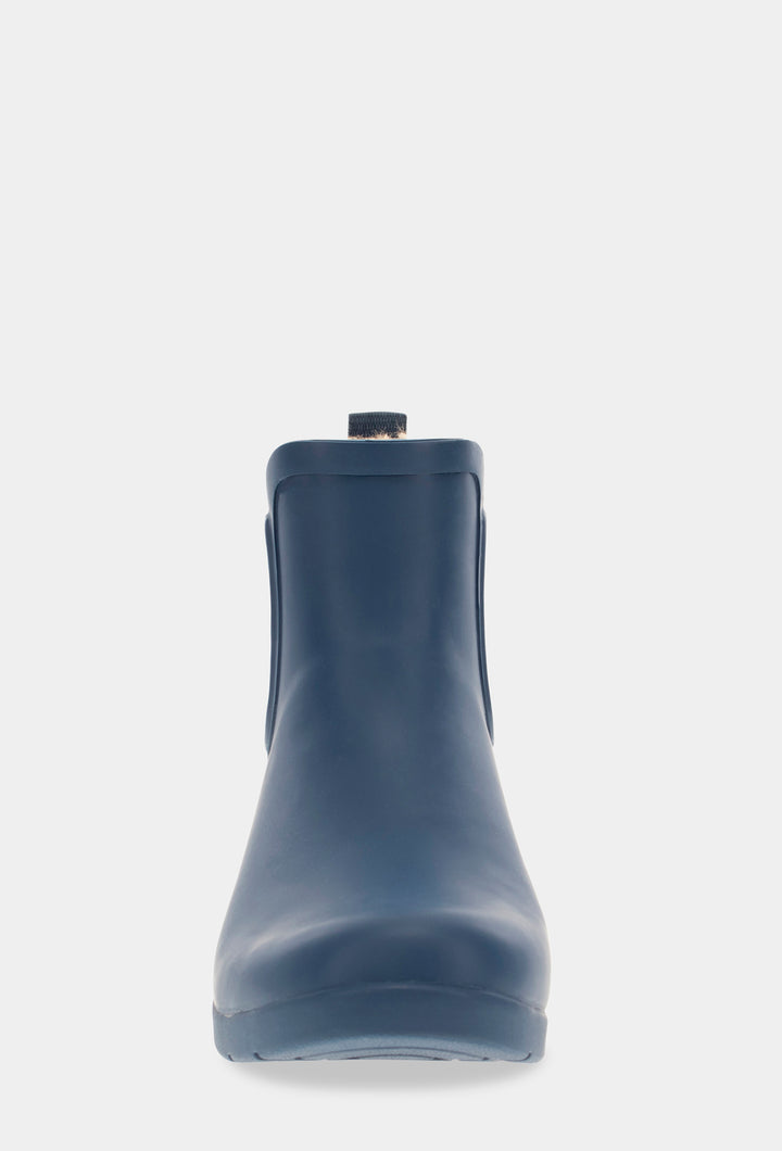 DELRIDGE FAUX FUR CHELSEA RAIN BOOT - NAVY