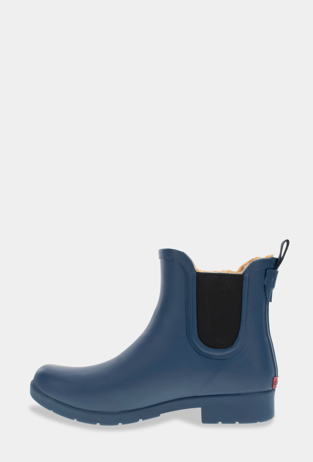 DELRIDGE FAUX FUR CHELSEA RAIN BOOT - NAVY
