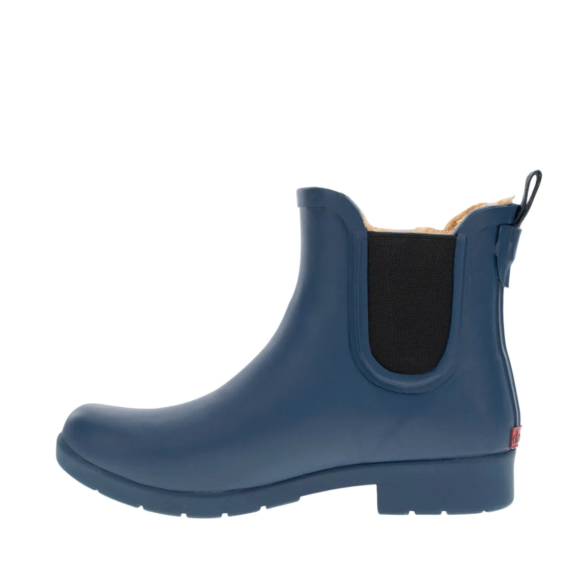 Delridge Faux Fur Chelsea Rain Boot - Navy