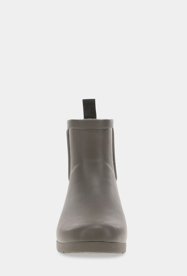 DELRIDGE FAUX FUR CHELSEA RAIN BOOT - OLIVE