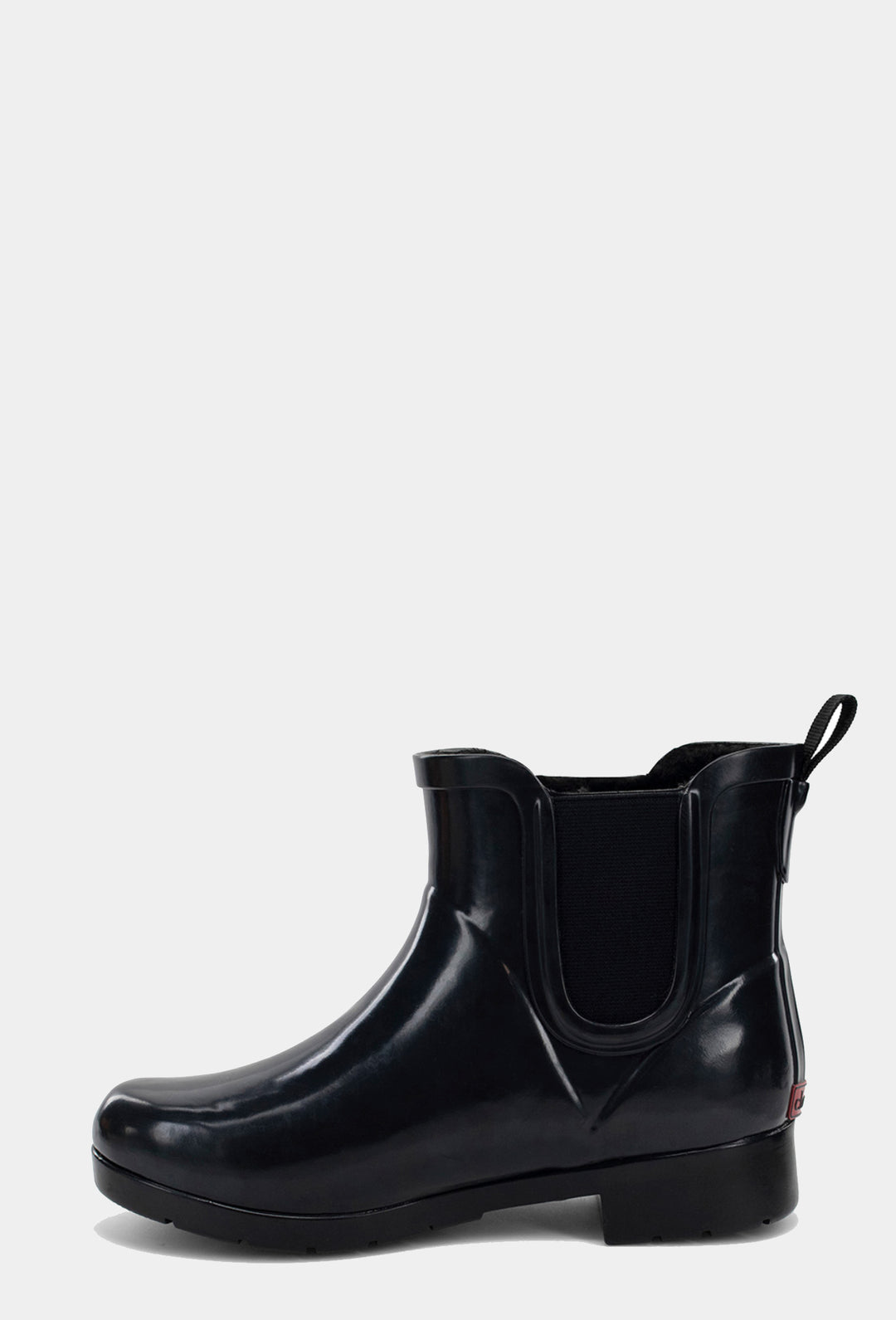 DELRIDGE FAUX FUR CHELSEA RAIN BOOT - BLACK