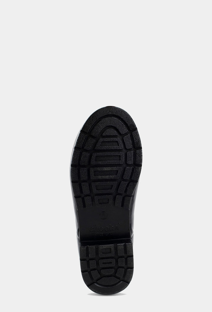 DELRIDGE FAUX FUR CHELSEA RAIN BOOT - BLACK