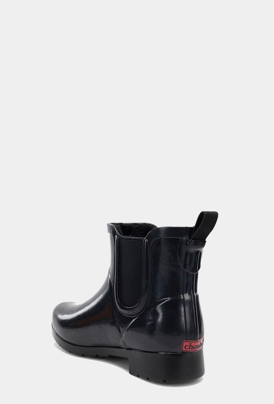DELRIDGE FAUX FUR CHELSEA RAIN BOOT - BLACK