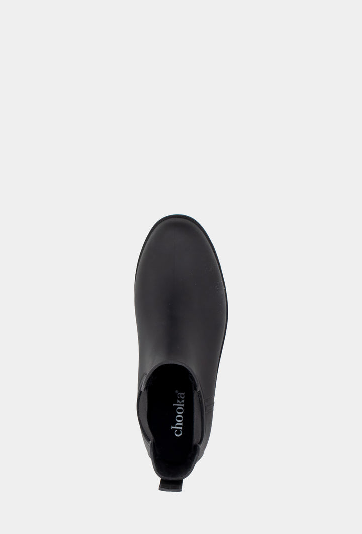 MODERN CHELSEA RAIN BOOT - BLACK
