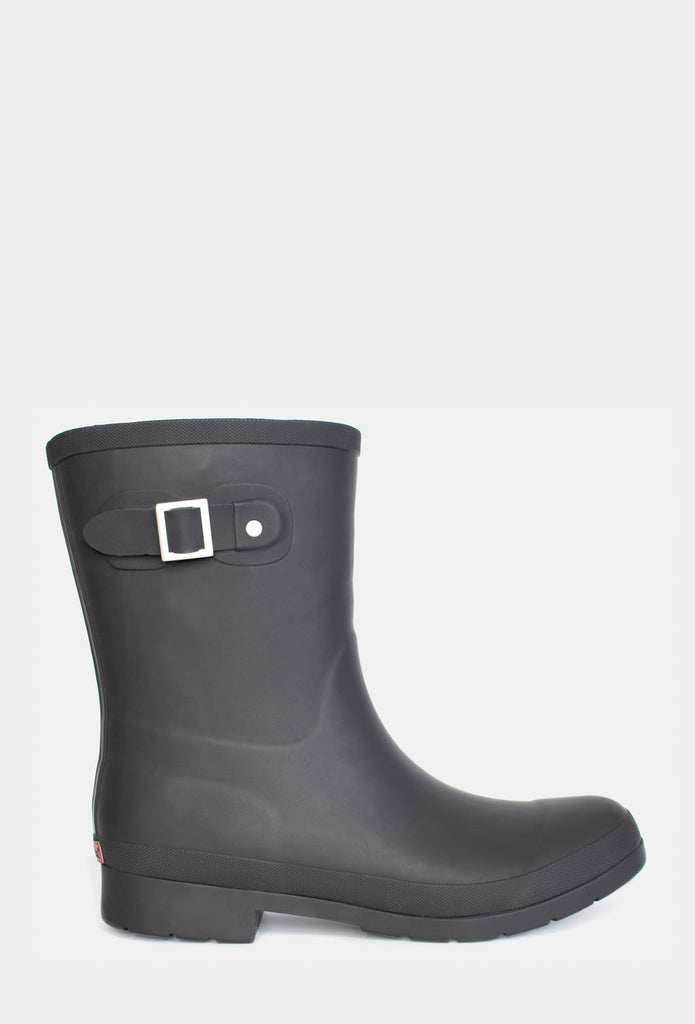 レインシューズ HUNTER [WOMEN] Refined Eyelet Buckle Tall Rain Boots Black W Women's Refined Tall Rain Boots - Hunter Boots