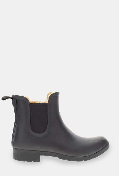 Chooka Women\'s Waterproof Plush Chelsea Bootie Chooka Chelseas | Plush Chelsea Rain Bootie - Black main image 2