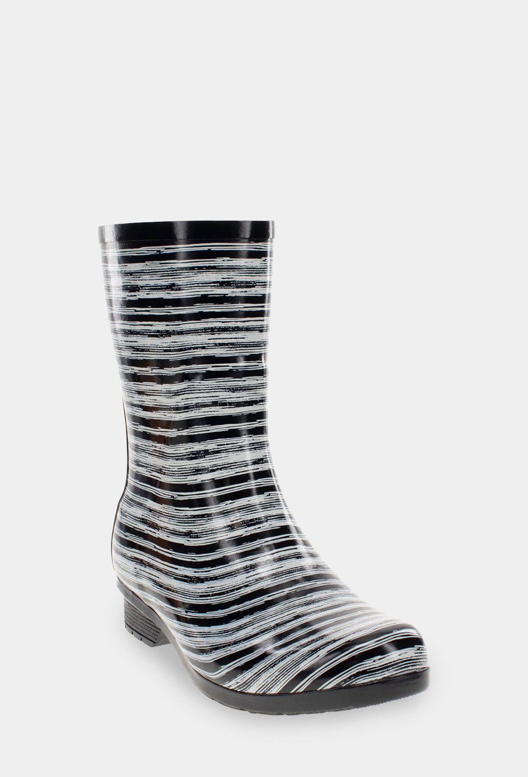 GLOSS DRYBRUSH MID RAIN BOOT - BLACK - Chooka