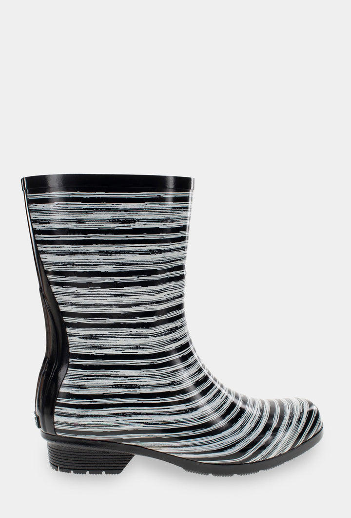 GLOSS DRYBRUSH MID RAIN BOOT - BLACK - Chooka