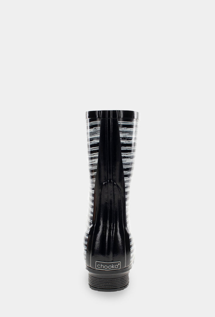 GLOSS DRYBRUSH MID RAIN BOOT - BLACK - Chooka