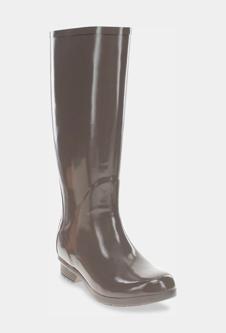 GLOSS TALL RAIN BOOT - DARK TAUPE - Chooka