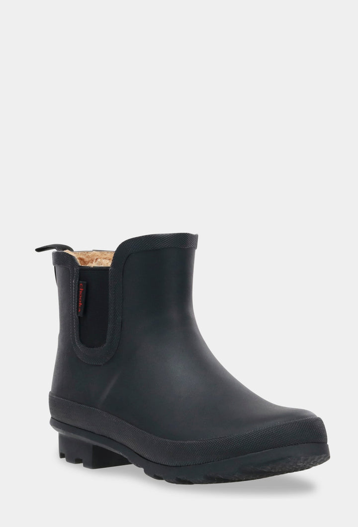 Chooka Chelseas | Plush Chelsea Rain Bootie - Black