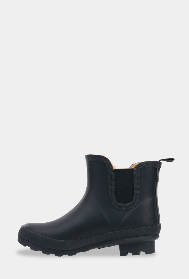 PLUSH CHELSEA RAIN BOOT- BLACK - Chooka